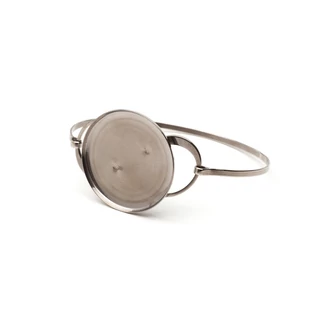 Nemesacél karkötő alap 30 mm peremes foglalattal