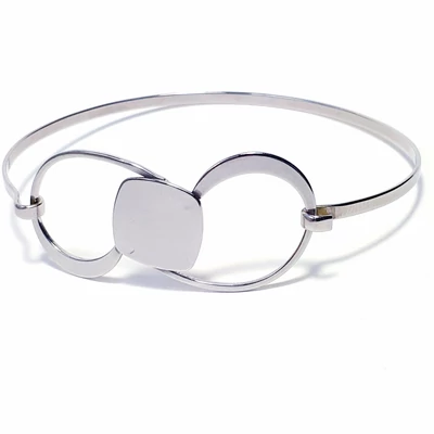 Nemesacél merev pántos karkötő - üvegtechnikusok számára /13 x 13 mm/